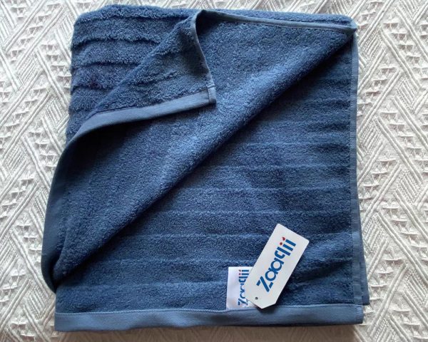 Zaaqii Bath Towels , Cotton Made , Highly Absorbent  Bath Towels Set - Blue on Sale