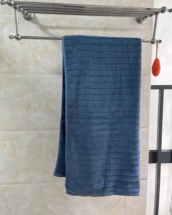 Zaaqii Bath Towels , Cotton Made , Highly Absorbent  Bath Towels Set - Blue on Sale