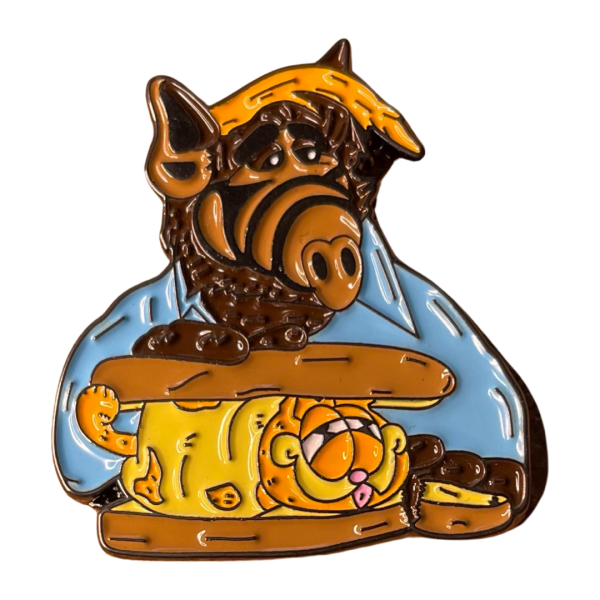 ALF and Garfield Enamel Pin Online now