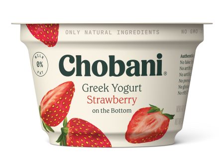 Chobani Yogurt, Greek, Non-Fat, Strawberry 6oz Online Hot Sale