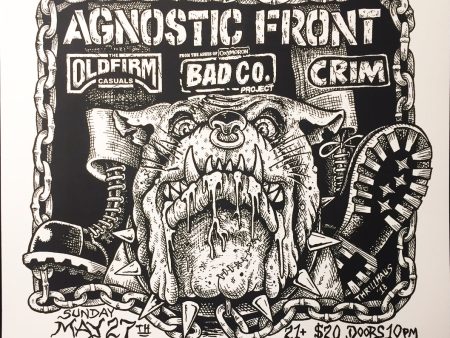 Agnostic Front Gig Poster For Discount