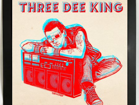 Three Dee King- LP poster Hot on Sale