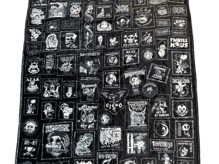 Thrillhaus Punk Patches Fleece Blanket Fashion