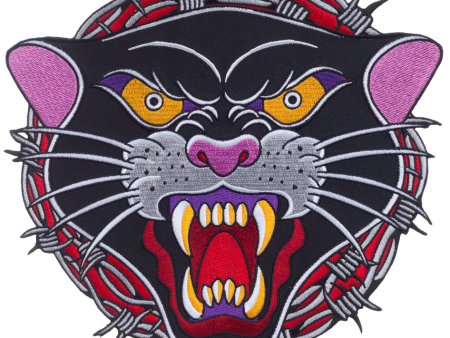 Barbed Panther Embroidered Backpatch Sale