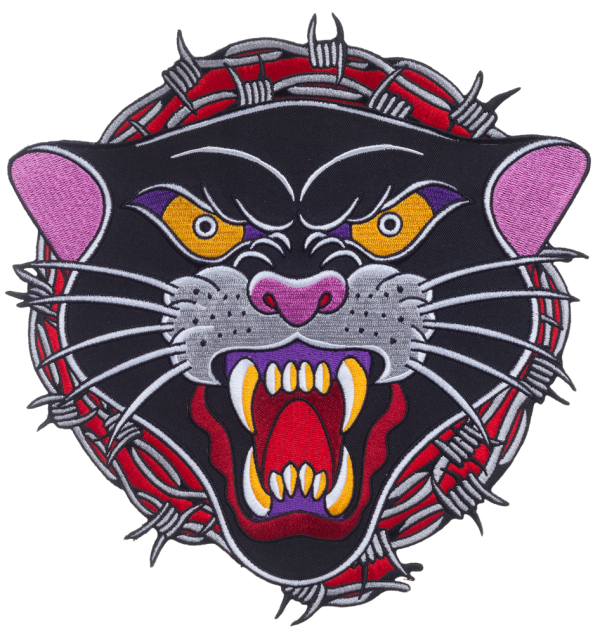 Barbed Panther Embroidered Backpatch Sale