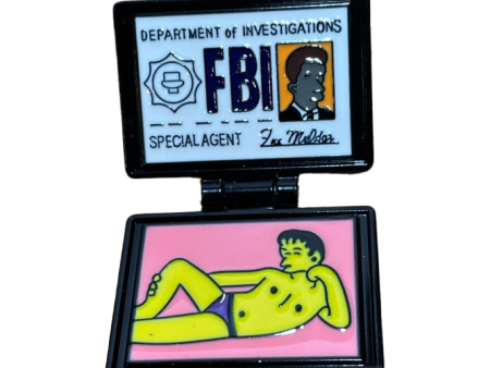 Mulder FBI Badge Enamel Pin Sale