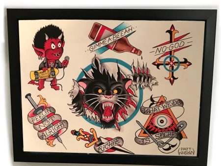 Germs Tattoo Flash poster Online now