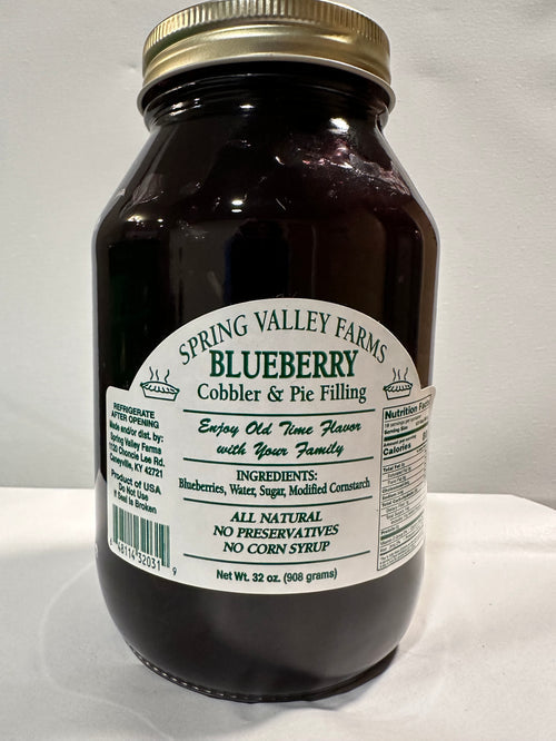 Blueberry Cobbler & Pie Filling 32oz. - Spring Valley Farms Online Hot Sale