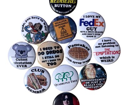 Mitch Hedberg Button Pack For Sale