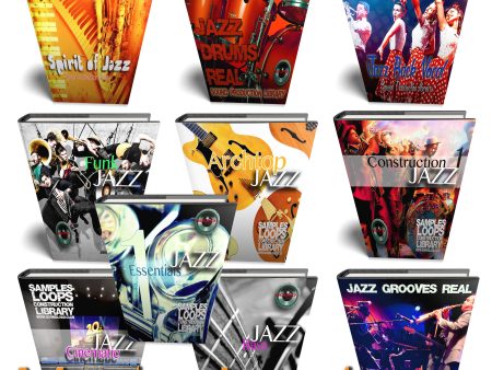 Master Jazz MEGA Bundle 1 - 10 Large Essential WAVE Samples Loop Studio Libraries Hot on Sale