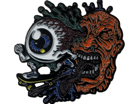 Exploding Skate Eye Enamel Pin Cheap