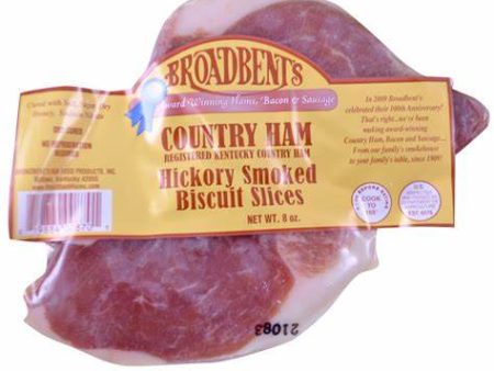 Country Ham Hickory Smoked Biscuit Slices - Broadbent Farm Hot on Sale